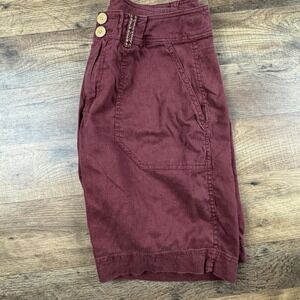 Sherpa Bara‎ Short Women's 8 Maroon Outdoor Hemp Blend Classic Comfort Hiking
